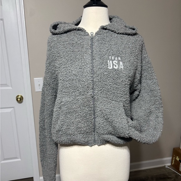 Gray SKIMS Olympic Hoodie with Team USA Logo - Picture 2 of 6